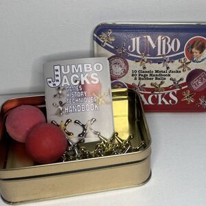 Channel Craft Jumbo Jacks Classic Metal Game Set with Tin Box & Rubber Balls